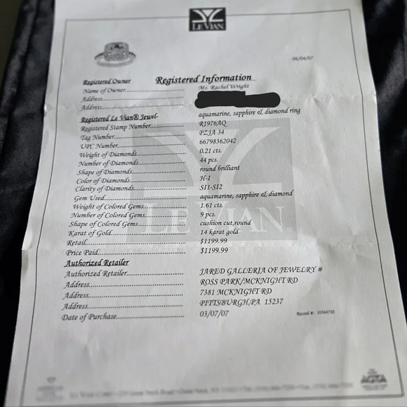 Le Vian Aquamarine, Saphire & Diamond ring - Picture 9 of 13